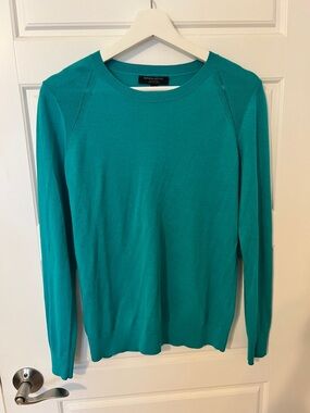 Banana Republic women Teal Crewneck Sweater Silk and Cotton blend